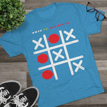 Load image into Gallery viewer, OHIO VS. MI -OH WINS: Men's Tri-Blend Crew Tee - Dark Colors