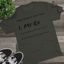 Load image into Gallery viewer, Three Things I Can't Stand: Men's Tri-Blend Crew Tee - Dark Colors