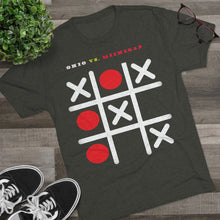 Load image into Gallery viewer, OHIO VS. MI -OH WINS: Men's Tri-Blend Crew Tee - Dark Colors