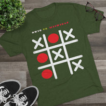 Load image into Gallery viewer, OHIO VS. MI -OH WINS: Men's Tri-Blend Crew Tee - Dark Colors