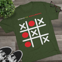 Load image into Gallery viewer, TEXAS VS. OKLAHOMA - TEXAS WINS: Men's Tri-Blend Crew Tee - Dark Colors