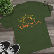 Load image into Gallery viewer, The Winking Sun: Men's Tri-Blend Crew Tee