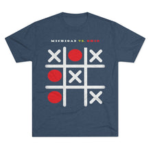Load image into Gallery viewer, MI VS. OH - MI WINS: Men's Tri-Blend Crew Tee - Dark Colors
