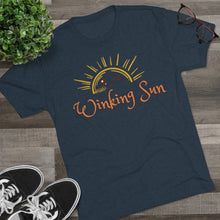 Load image into Gallery viewer, The Winking Sun: Men's Tri-Blend Crew Tee