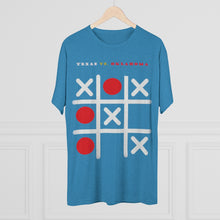 Load image into Gallery viewer, TEXAS VS. OKLAHOMA - TEXAS WINS: Men's Tri-Blend Crew Tee - Dark Colors