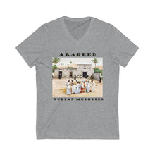 Load image into Gallery viewer, Nubian Argeed : Unisex Jersey Short Sleeve V-Neck Tee-Light