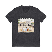 Load image into Gallery viewer, Nubian Argeed : Unisex Jersey Short Sleeve V-Neck Tee dark