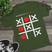 Load image into Gallery viewer, MI VS. OH - MI WINS: Men's Tri-Blend Crew Tee - Dark Colors