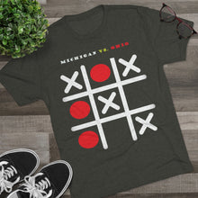 Load image into Gallery viewer, MI VS. OH - MI WINS: Men's Tri-Blend Crew Tee - Dark Colors
