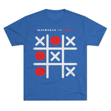 Load image into Gallery viewer, MI VS. OH - MI WINS: Men's Tri-Blend Crew Tee - Dark Colors