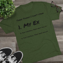 Load image into Gallery viewer, Three Things I Can't Stand: Men's Tri-Blend Crew Tee - Dark Colors