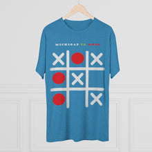 Load image into Gallery viewer, MI VS. OH - MI WINS: Men's Tri-Blend Crew Tee - Dark Colors
