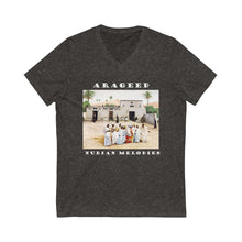 Load image into Gallery viewer, Nubian Argeed : Unisex Jersey Short Sleeve V-Neck Tee dark
