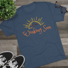 Load image into Gallery viewer, The Winking Sun: Men&#39;s Tri-Blend Crew Tee
