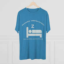 Load image into Gallery viewer, Summer Hibernation: Men&#39;s Tri-Blend Crew Tee- Dark Colors
