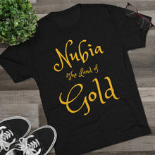 Load image into Gallery viewer, Nubia The Land of Gold: Men&#39;s Tri-Blend Crew Tee
