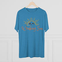 Load image into Gallery viewer, The Winking Sun: Men&#39;s Tri-Blend Crew Tee
