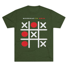 Load image into Gallery viewer, MI VS. OH - MI WINS: Men&#39;s Tri-Blend Crew Tee - Dark Colors
