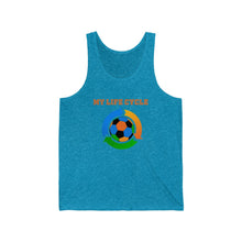 Load image into Gallery viewer, Soccer Life Cycle: Unisex Jersey Tank
