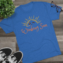 Load image into Gallery viewer, The Winking Sun: Men&#39;s Tri-Blend Crew Tee
