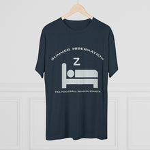 Load image into Gallery viewer, Summer Hibernation: Men&#39;s Tri-Blend Crew Tee- Dark Colors
