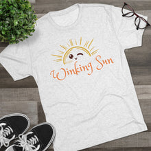 Load image into Gallery viewer, The Winking Sun: Men&#39;s Tri-Blend Crew Tee
