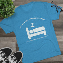 Load image into Gallery viewer, Summer Hibernation: Men&#39;s Tri-Blend Crew Tee- Dark Colors
