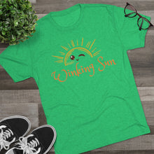 Load image into Gallery viewer, The Winking Sun: Men&#39;s Tri-Blend Crew Tee
