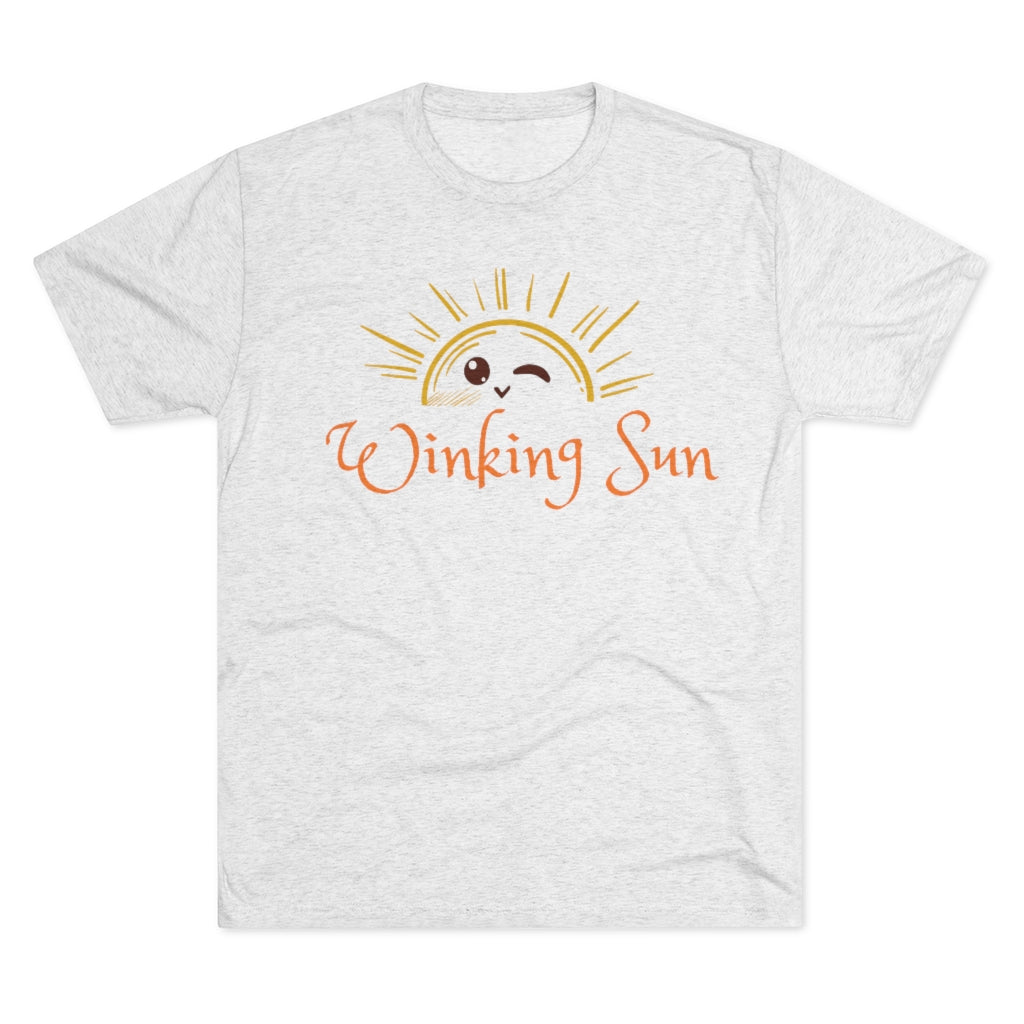 The Winking Sun: Men's Tri-Blend Crew Tee