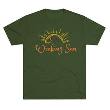 Load image into Gallery viewer, The Winking Sun: Men&#39;s Tri-Blend Crew Tee
