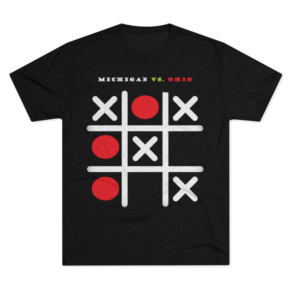 MI VS. OH - MI WINS: Men's Tri-Blend Crew Tee - Dark Colors