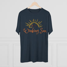 Load image into Gallery viewer, The Winking Sun: Men&#39;s Tri-Blend Crew Tee
