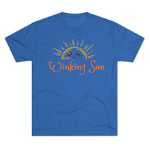 Load image into Gallery viewer, The Winking Sun: Men&#39;s Tri-Blend Crew Tee
