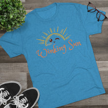 Load image into Gallery viewer, The Winking Sun: Men&#39;s Tri-Blend Crew Tee
