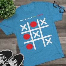 Load image into Gallery viewer, MI VS. OH - MI WINS: Men&#39;s Tri-Blend Crew Tee - Dark Colors
