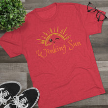 Load image into Gallery viewer, The Winking Sun: Men&#39;s Tri-Blend Crew Tee
