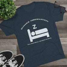 Load image into Gallery viewer, Summer Hibernation: Men&#39;s Tri-Blend Crew Tee- Dark Colors
