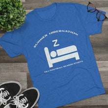 Load image into Gallery viewer, Summer Hibernation: Men&#39;s Tri-Blend Crew Tee- Dark Colors
