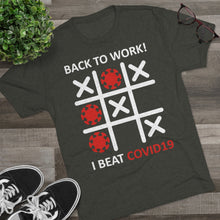 Load image into Gallery viewer, Back to work after Covid: Men&#39;s Tri-Blend Crew Tee
